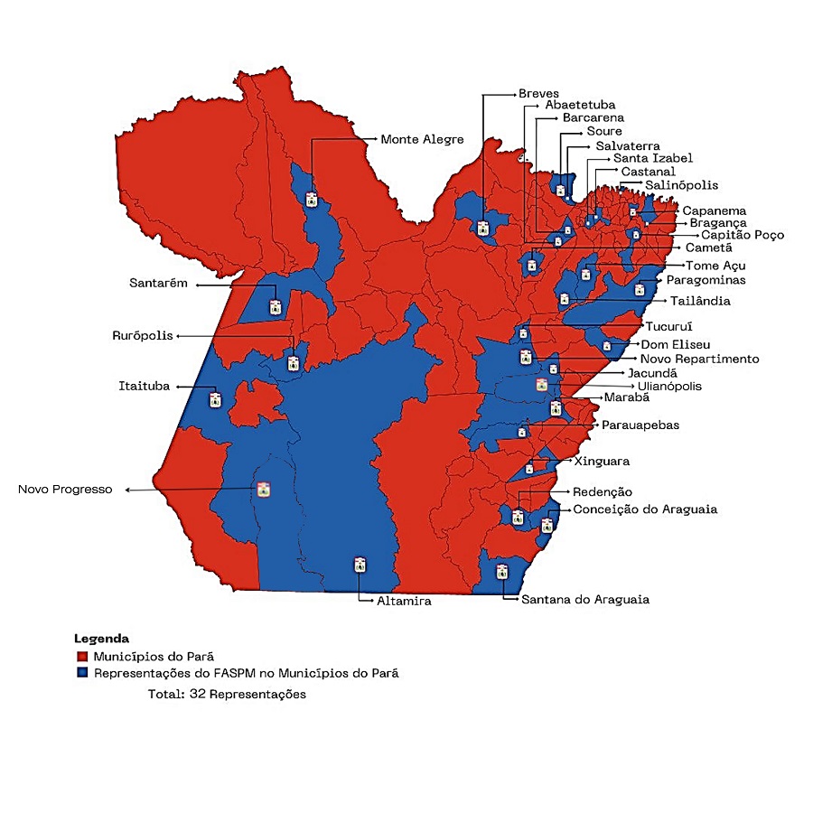 Representações FASPM no interior do estado